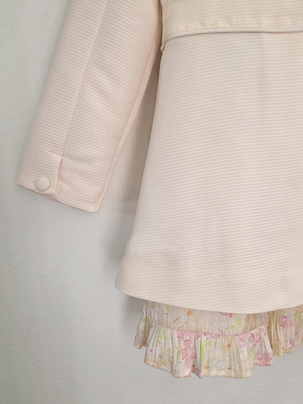 Catherine Malandrino Girls Pink Coat Dress Set Spring Floral Formal Outfit Sz 7 - Picture 8 of 11